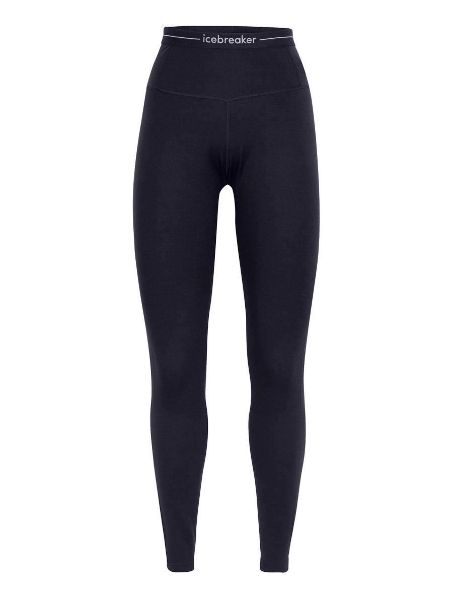 Women's Icebreaker Merino 260 Tech High Rise Leggings Base Layers Midnight Navy | CA 1096SGLO